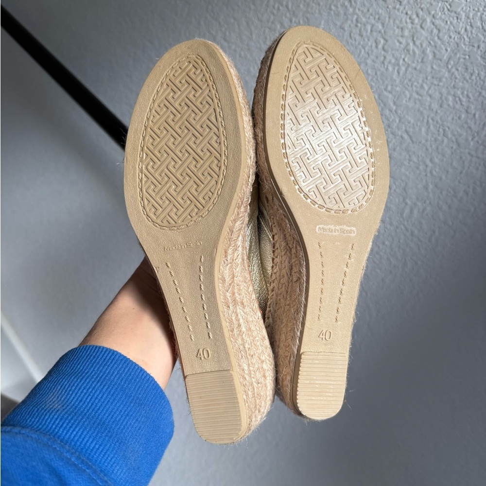 Toni Pons Bernie-P Platinum Peep Toe Espadrilles NWOB sz: 9 - Picture 13 of 16